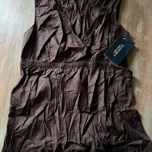 Sonoma cotton top in Chocolate Brown. Brand new with/tags. Size Small.